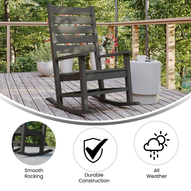 Classic Outdoor All-Weather HDPE Rocking Chair