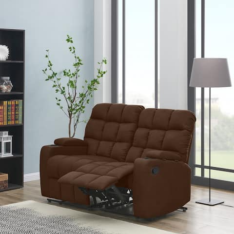 Copper Grove Bielefeld Brown Microfiber 2-seat Recliner Loveseat - 2 Seat