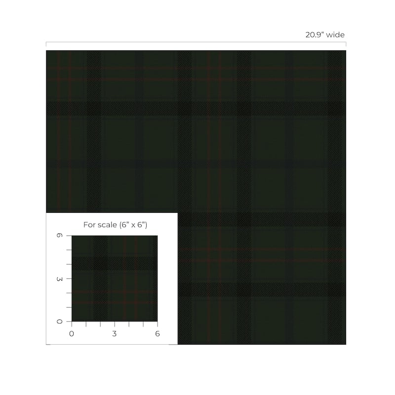 Seabrook Designs Tailor Plaid Prepasted Wallpaper