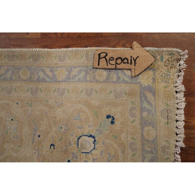 Muted Kashan Vintage Persian Area Rug Handmade Wool Carpet - 8'3" x 11'7"