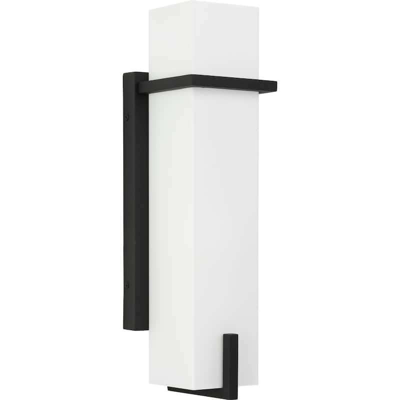 Antrim Collection One-Light Black Modern Medium Outdoor Wall Lantern - 5.25 in x 5 in x 18 in - 5.25 in x 5 in x 18 in