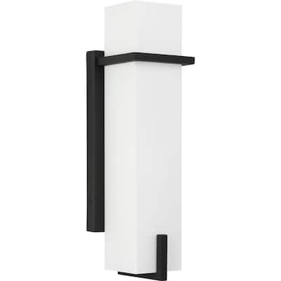 Antrim Collection One-Light Black Modern Medium Outdoor Wall Lantern - 5.25 in x 5 in x 18 in