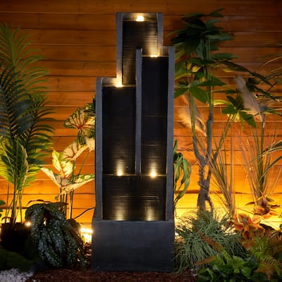 42.5" H Traditional Outdoor Water Fountain with Pineapple Finial