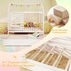 preview thumbnail 7 of 18, Gymax Twin Size House Bed with Trundle Wooden Platform Bed w/ Roof