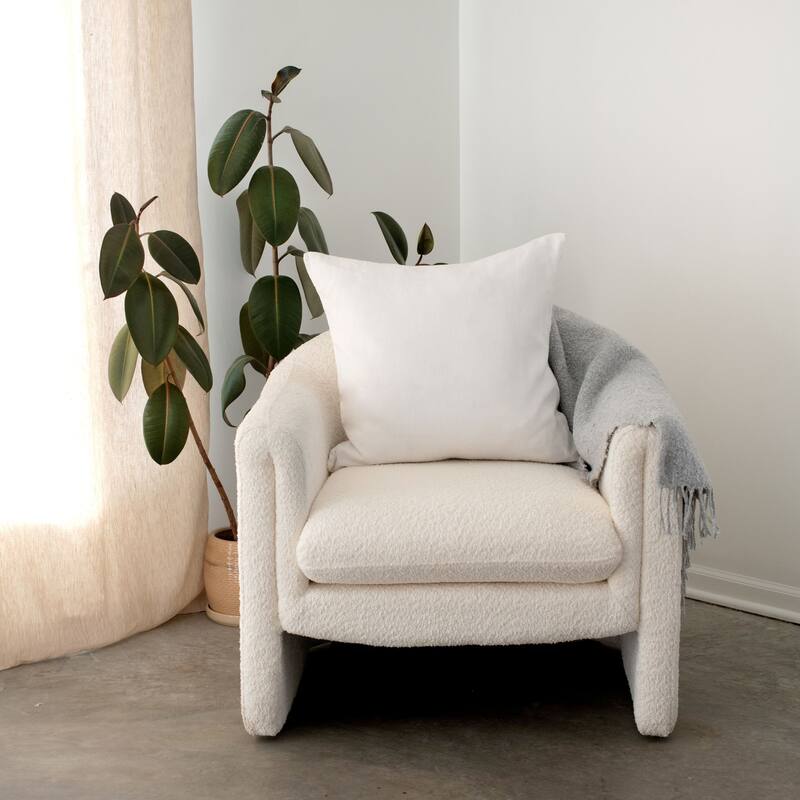French Linen Pillow with Removable Sham by BOKSER HOME