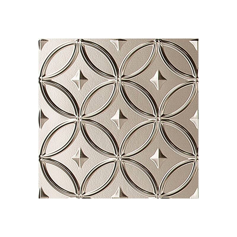 FASÄDE Rings 4-foot x 8-foot PVC Wall Panel in Brushed Nickel - Sample
