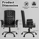 preview thumbnail 8 of 14, 45° Rotating Armrests Executive Office Chair Adjustable Height High Backrest with 90°-130° Recline PU Leather & Nail Head Trim