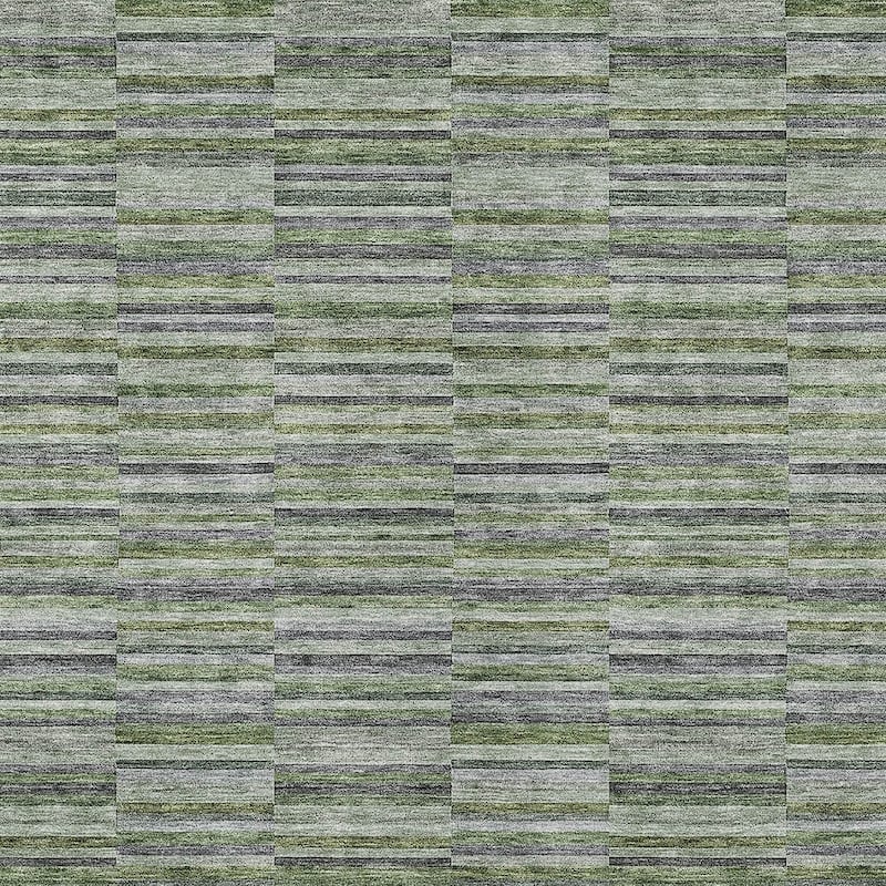 HomeRoots Striped Transitional Rectangle Outdoor Rug