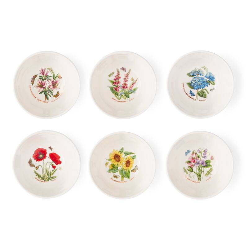 Portmeirion Botanic Garden Set of 6 Meadow Stacking Bowls - 5 in - 5 in