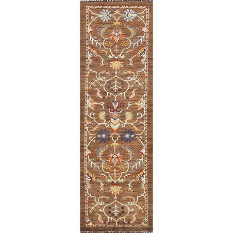 Floral Ziegler Staircase Runner Rug Wool Hand-knotted Oriental Carpet - 2'8" x 10'2"