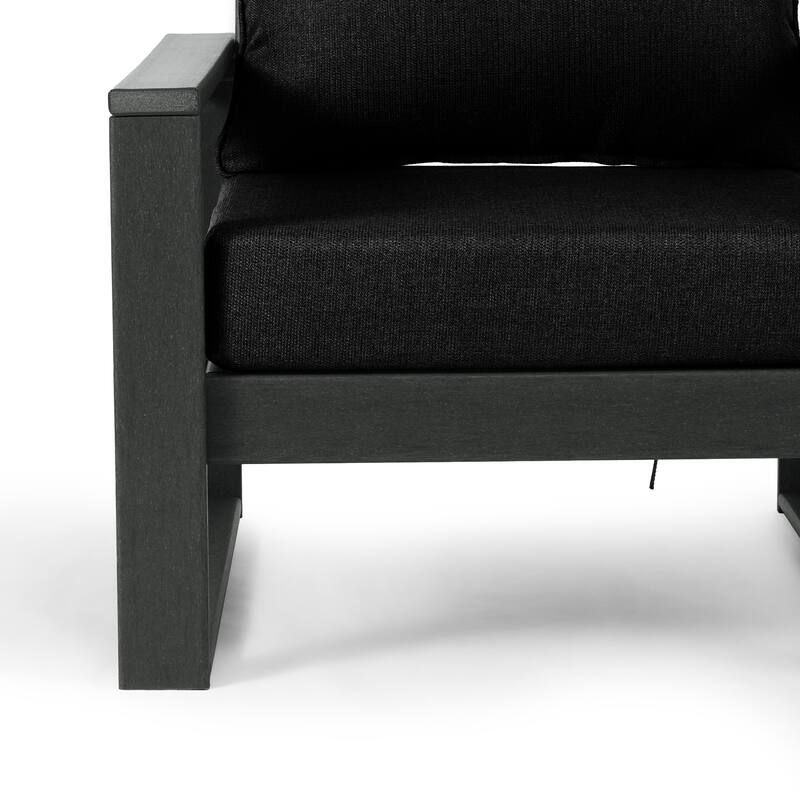 Polytrends Endless Patio Deep Seating Club Chair with Gray Frame