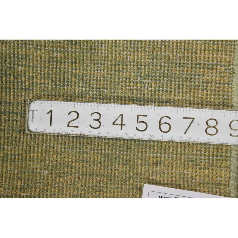 Yellow & Green Gabbeh Oriental Foyer Rug Handmade Wool Carpet - 1'11"x 3'0"