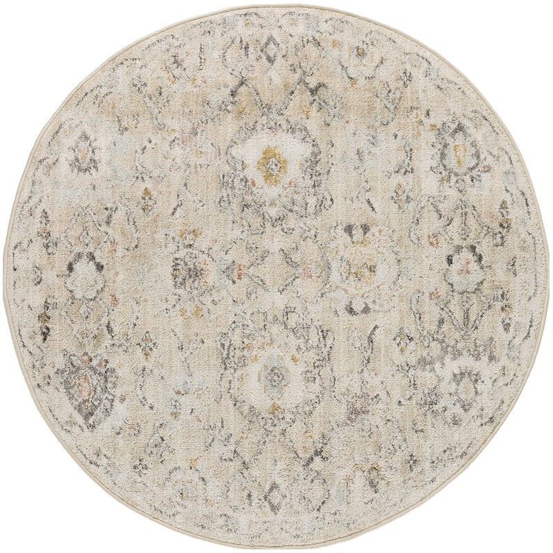 Nourison Oushak Home Indoor Persian Area Rug - 7'10" x Round - Cream