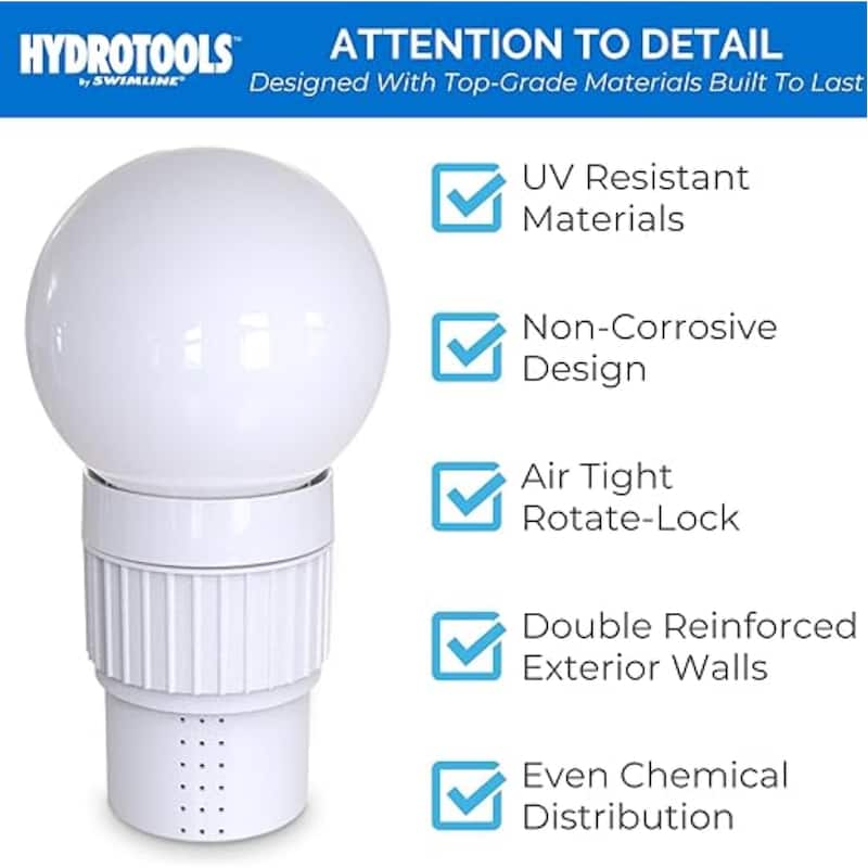 LED Solar Lighted Floating Chlorine Dispenser - 11"