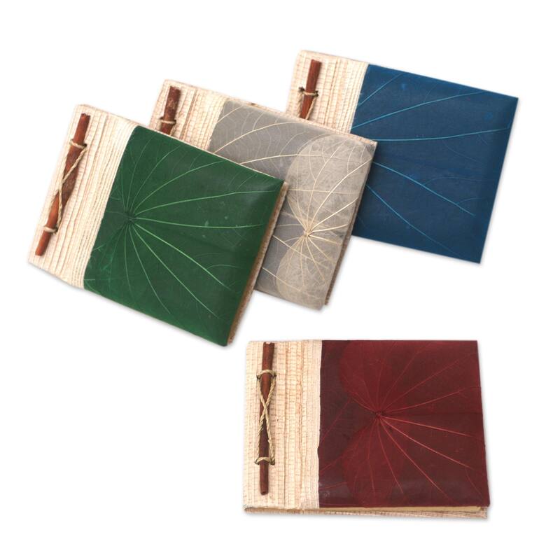 Novica Handmade Doodle A Day Natural Fiber Journals (Set Of 4)
