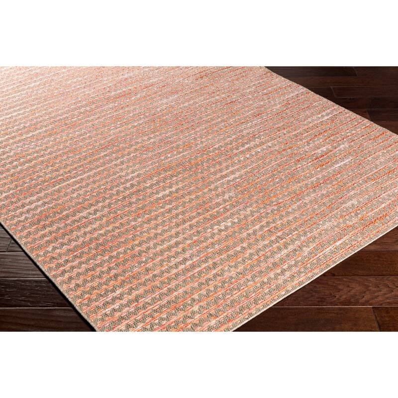 Vickie Subtle Stripes Outdoor Area Rug