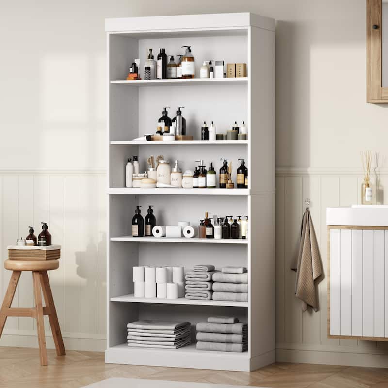 100% Solid Wood 32" Bathroom Cabinet with Optional Doors by Palace Imports - White - No Doors