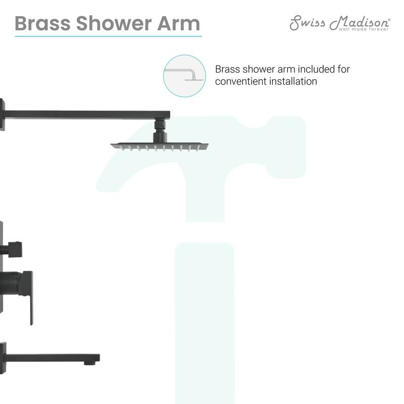 Swiss Madison SM-STF01 Concorde Tub and Shower Trim Package with 1.8