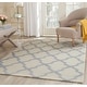 preview thumbnail 100 of 200, SAFAVIEH Handmade Cambridge Luisa Moroccan Trellis Wool Rug 3' x 5' - Ivory/Light Blue - Rectangle