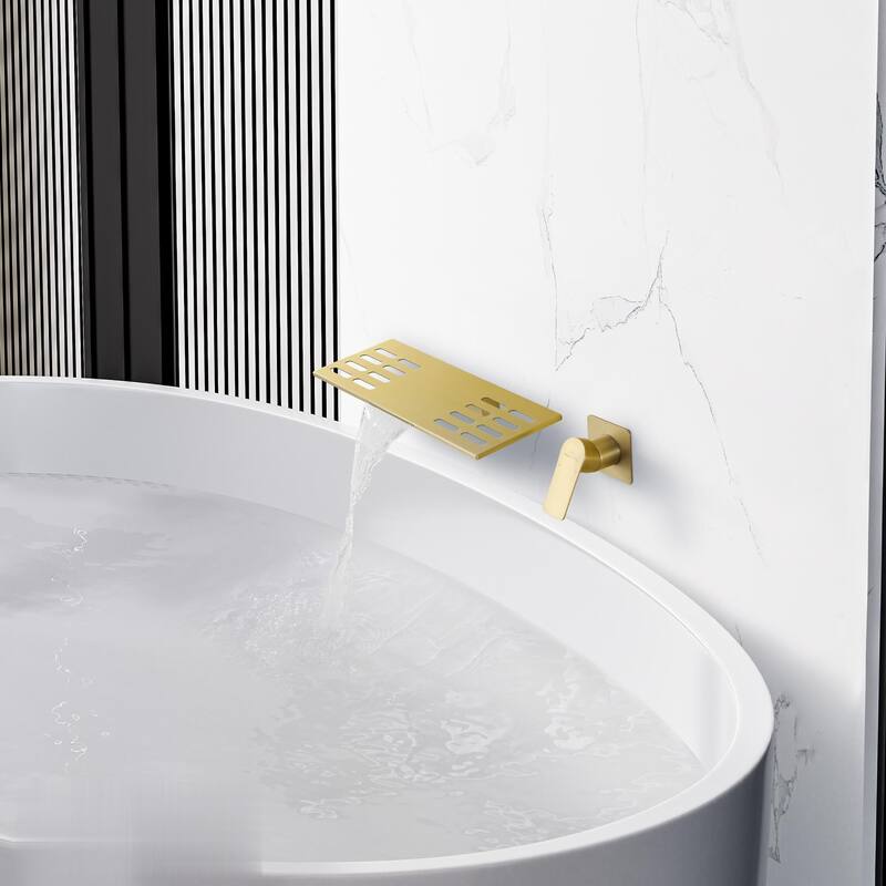 Waterfall Faucet 1-Handle Wall Mount Lavatory Faucet Mixer Tap