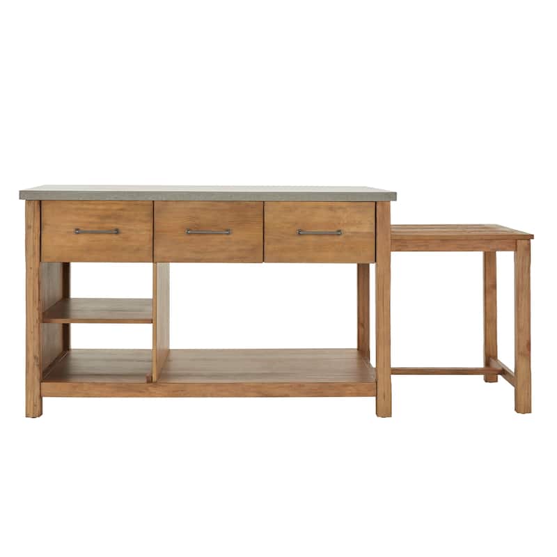 Tali Reclaimed Look Extendable Kitchen Island by iNSPIRE Q Classic