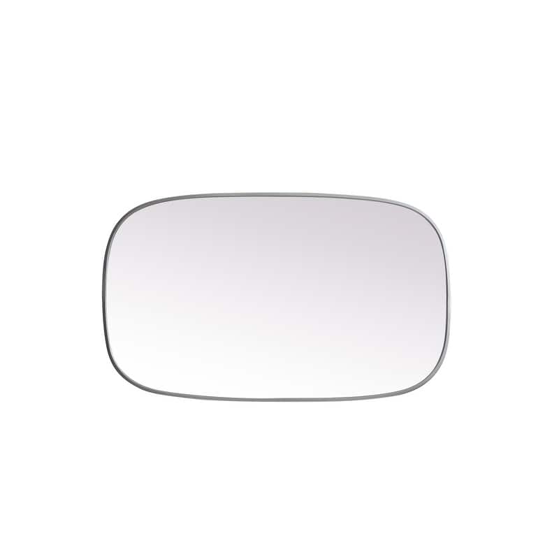 Indigo Home Metal Frame Oval Mirror 24x40 Inch