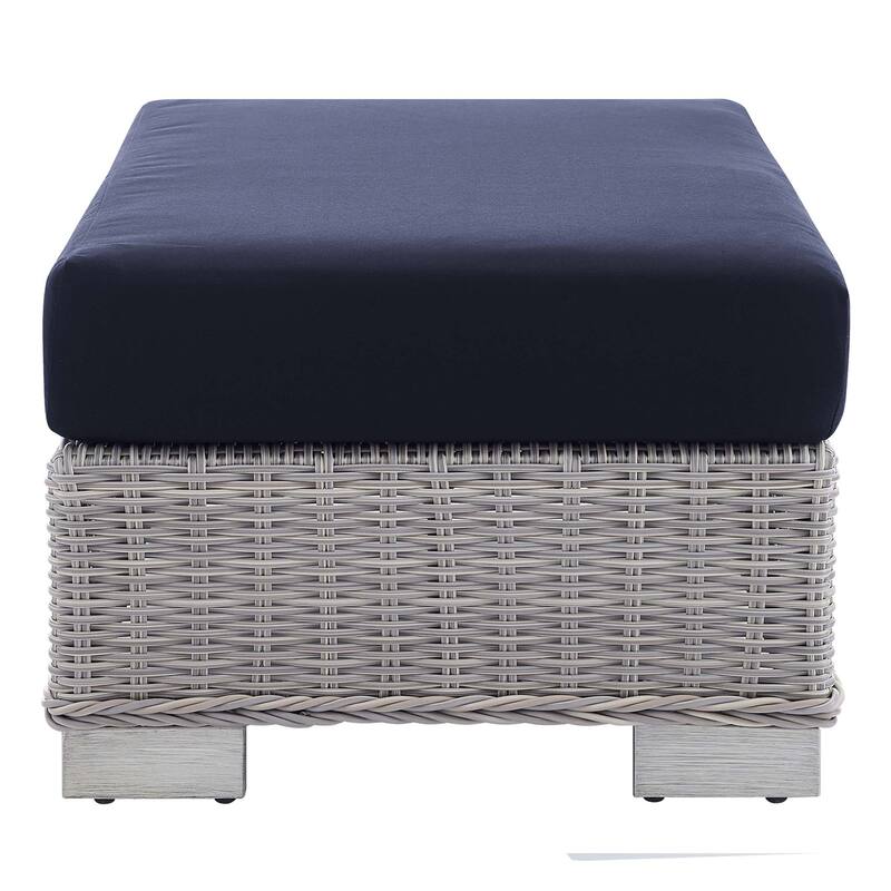 Conway Outdoor Patio Wicker Rattan Ottoman