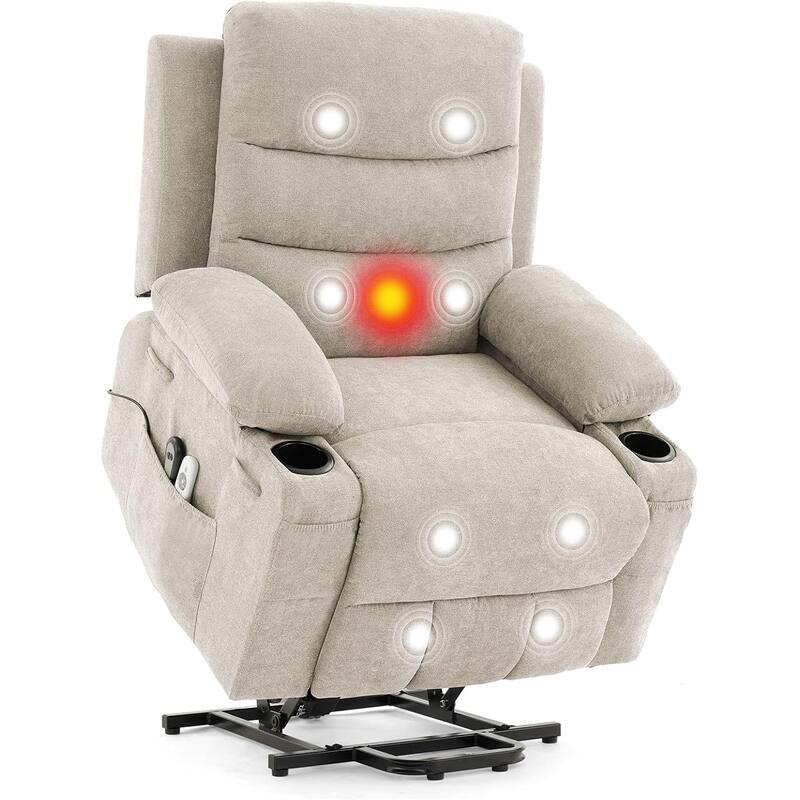 Oversized Electric Power Lift Recliner Chair, Recliners for Elderly With Heat and Massage
