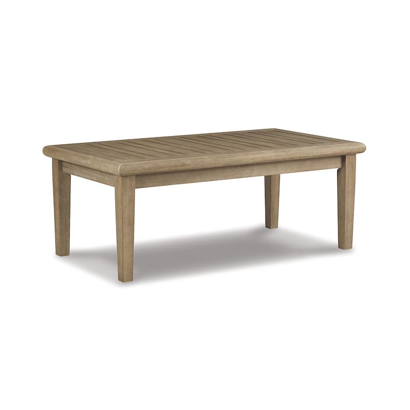 Signature Design by Ashley Gerianne Outdoor Brown Rectangular Cocktail Table - 50" W x 26" D x 18.63" H