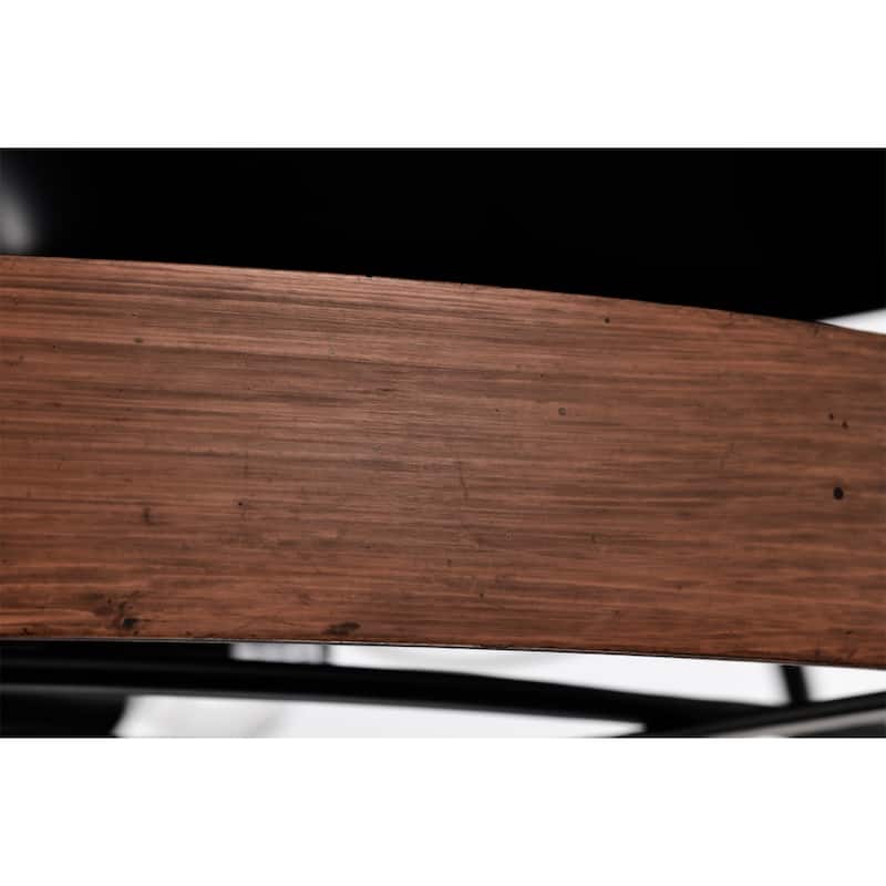 Isla 26 Inch Drum Style Wood Shade Fandelier with Light