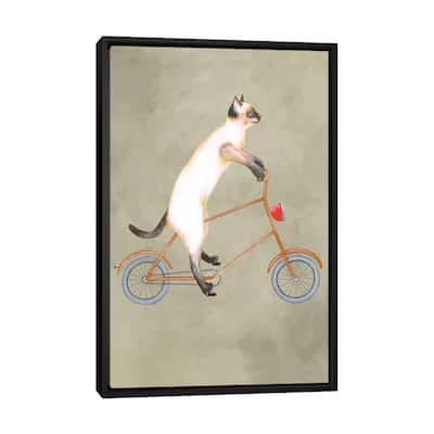 iCanvas "Cat On Bicycle" by Coco de Paris Framed Canvas Print
