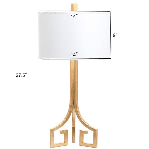 SAFAVIEH Lighting 27inch Arabelle Hardback Gold Table Lamp (Set of 2