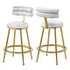 preview thumbnail 16 of 16, Christopher Knight Home - Oliver velvet 27.65-Inch Counter Stool with Iron Frame, Set of 2