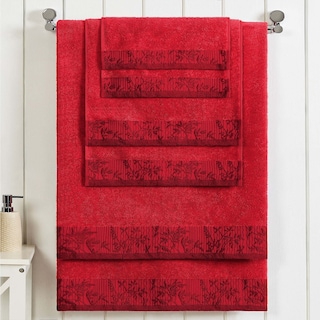 Superior Wisteria Cotton Floral Jacquard 6 Piece Bathroom Towel Set
