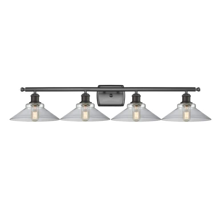 Innovations Lighting Disc 4 Light 36" Wide Bathroom Vanity Light - Oiled Rubbed Bronze / Clear