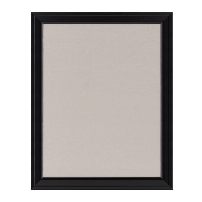 DesignOvation Bosc Framed Gray Linen Fabric Pinboard