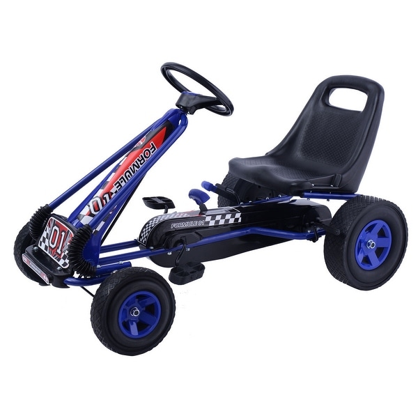 4 Wheels Kids Ride On Pedal Powered Bike Go Kart Racer Car Outdoor
