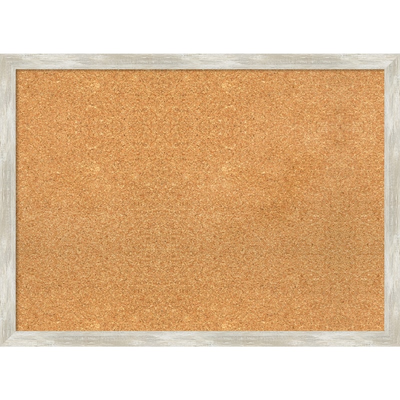 Crackled Metallic Narrow Narrow Framed Cork Bulletin Memo Board - 30-Inch x 22-Inch