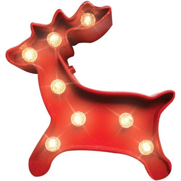 Shop Home Plus 54040 71h Led Lighted Christmas Deer Table Red Overstock 16797270
