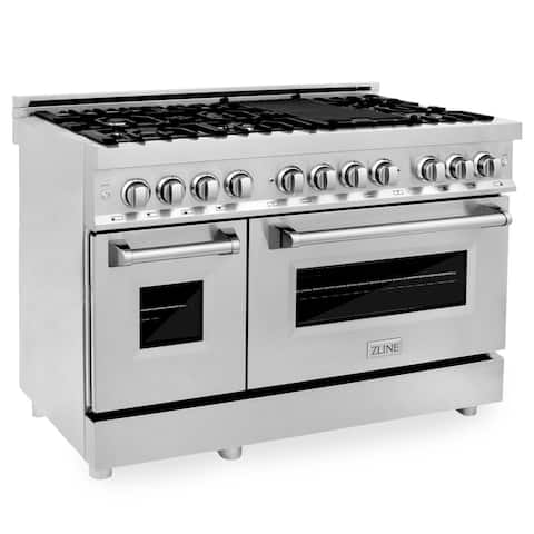 ZLINE Stainless Steel 48-inch Gas Burner/ Electric Oven Range