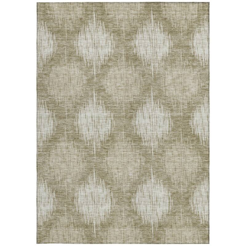 HomeRoots Ikat Transitional Rectangle Outdoor Rug