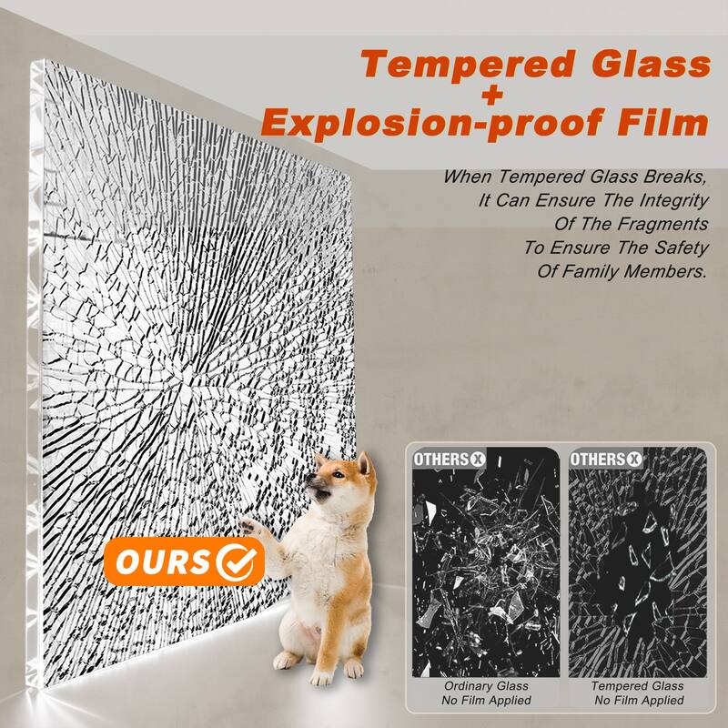 GDFStudio - Aldridge Frameless Sliding Bathroom Shower Door, Adjustable Width with Clear Tempered Safety Glass