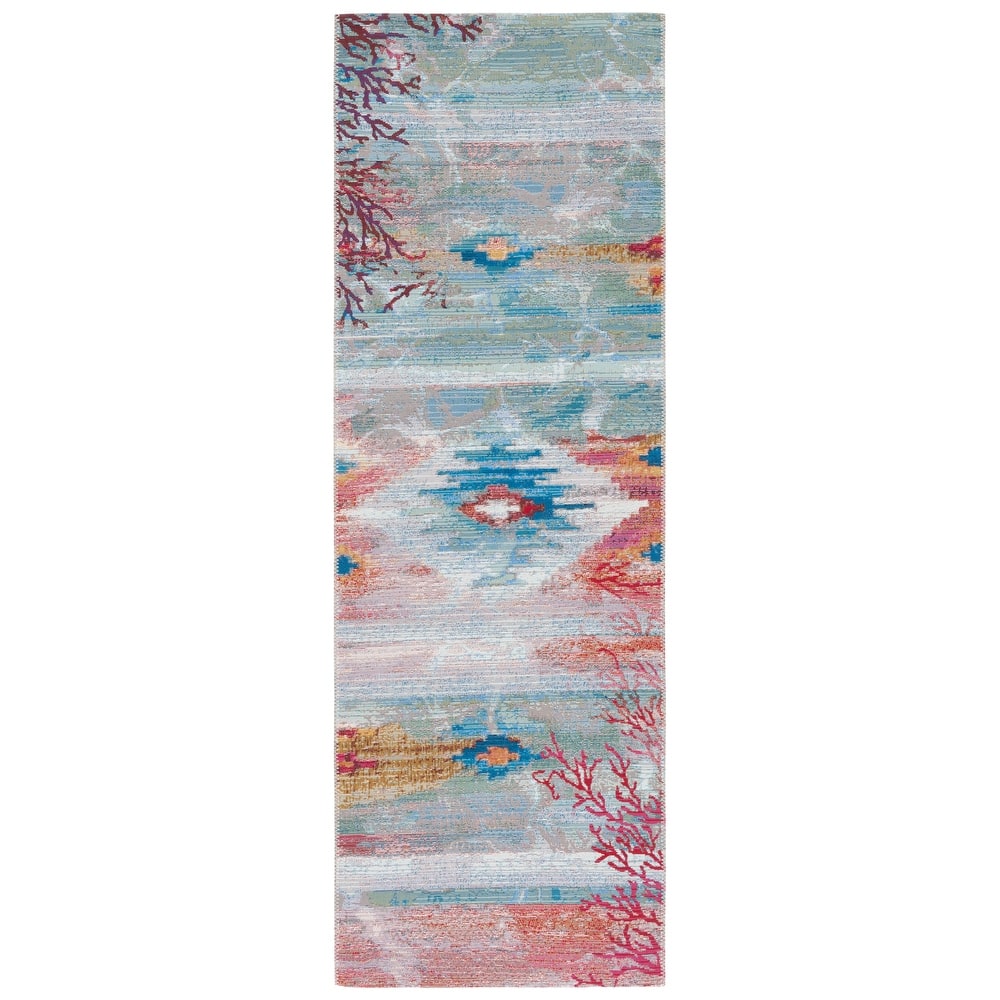 SAFAVIEH Barbados Profira Tropical Indoor/ Outdoor Waterproof Patio Backyard Rug