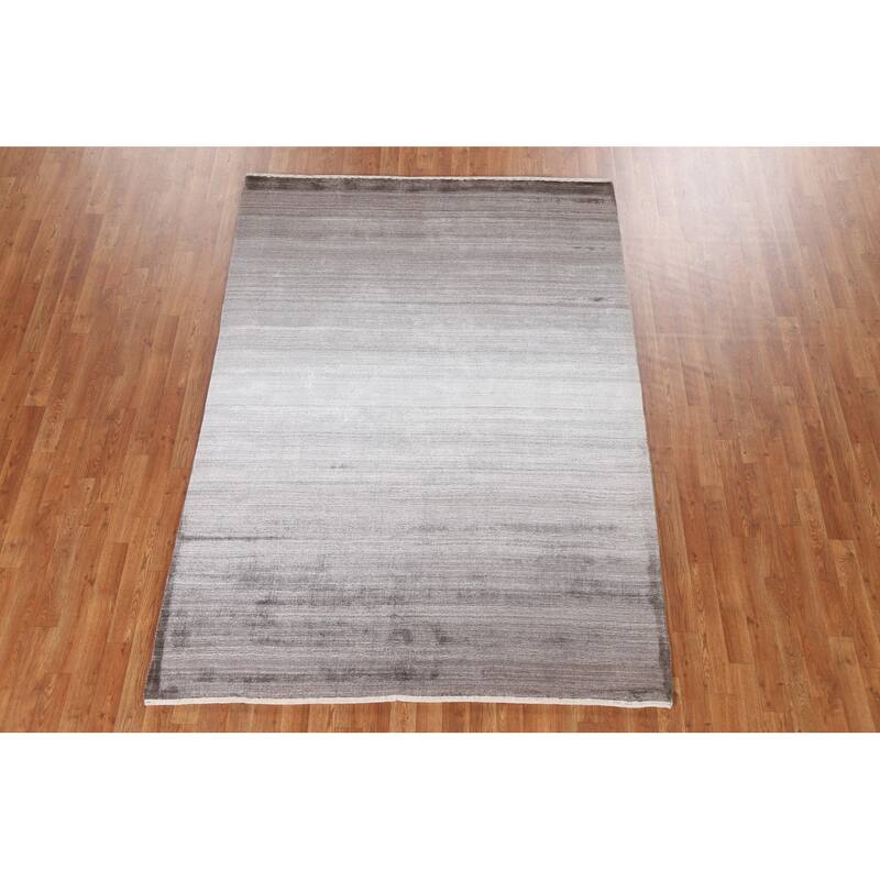 Contemporary Oriental Gabbeh Wool Area Rug Hand-knotted Foyer Carpet - 5'5" x 7'8"