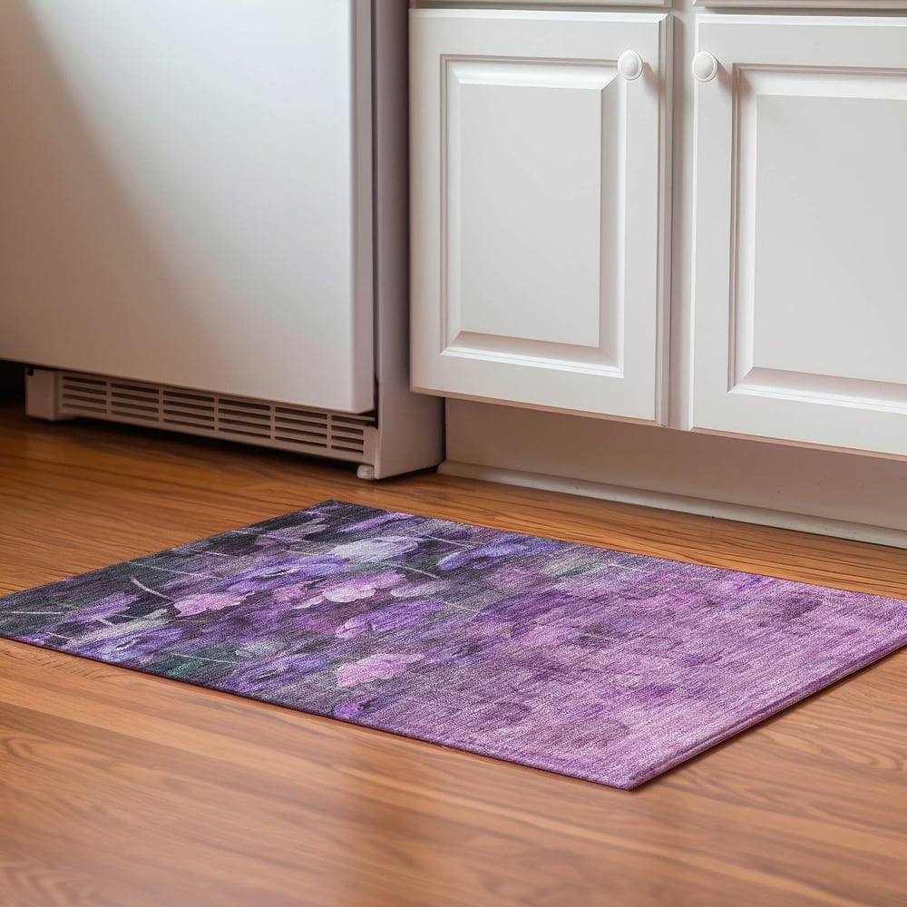 Premium Washable Super Soft Contemporary Floral Mayfield Rug