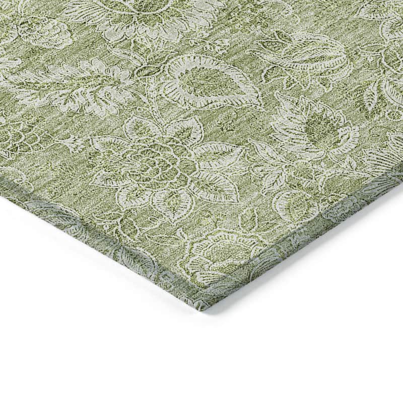 HomeRoots Floral Transitional Rectangle Outdoor Rug