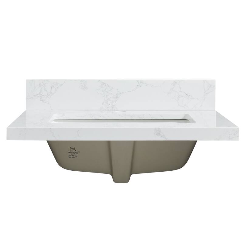 Miseno MVT-MALA25 Malaga 25" Stone Vanity Top with Backsplash and