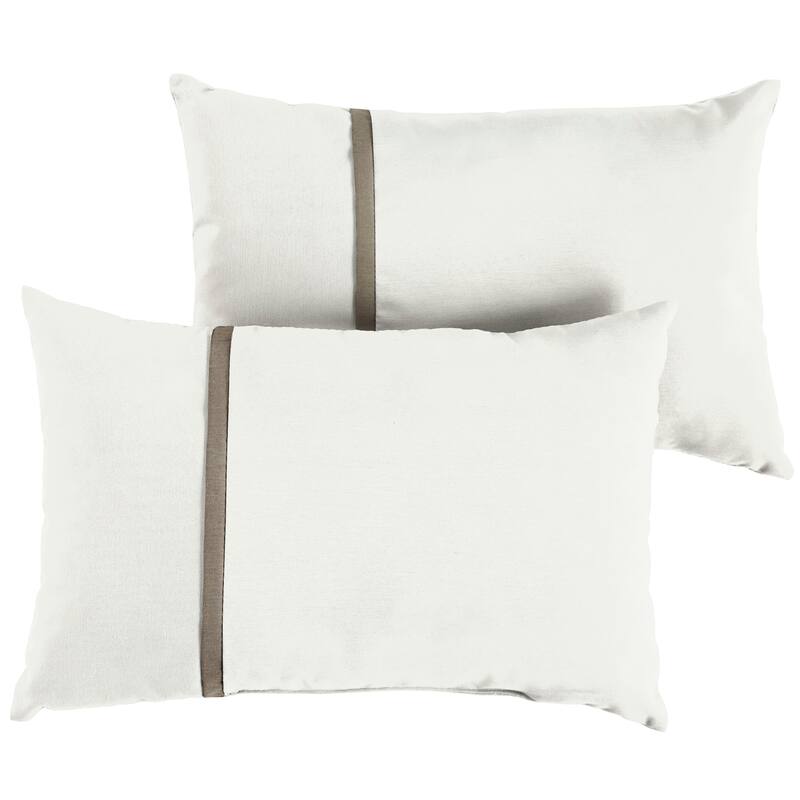 Sorra Home Sunbrella Outdoor Single Petite Flange Pillow Set of 2
