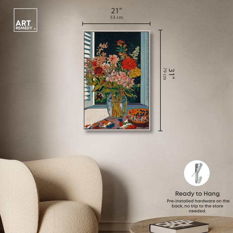 Vase on a Windowsill Canvas by Art Remedy