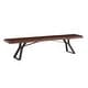 preview thumbnail 2 of 7, Nottingham 90-Inch Acacia Wood Dining Bench in Walnut Finish
